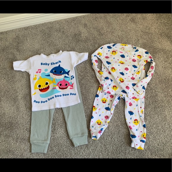 baby shark infant pajamas